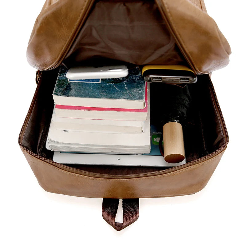 Mochila de Couro Retro