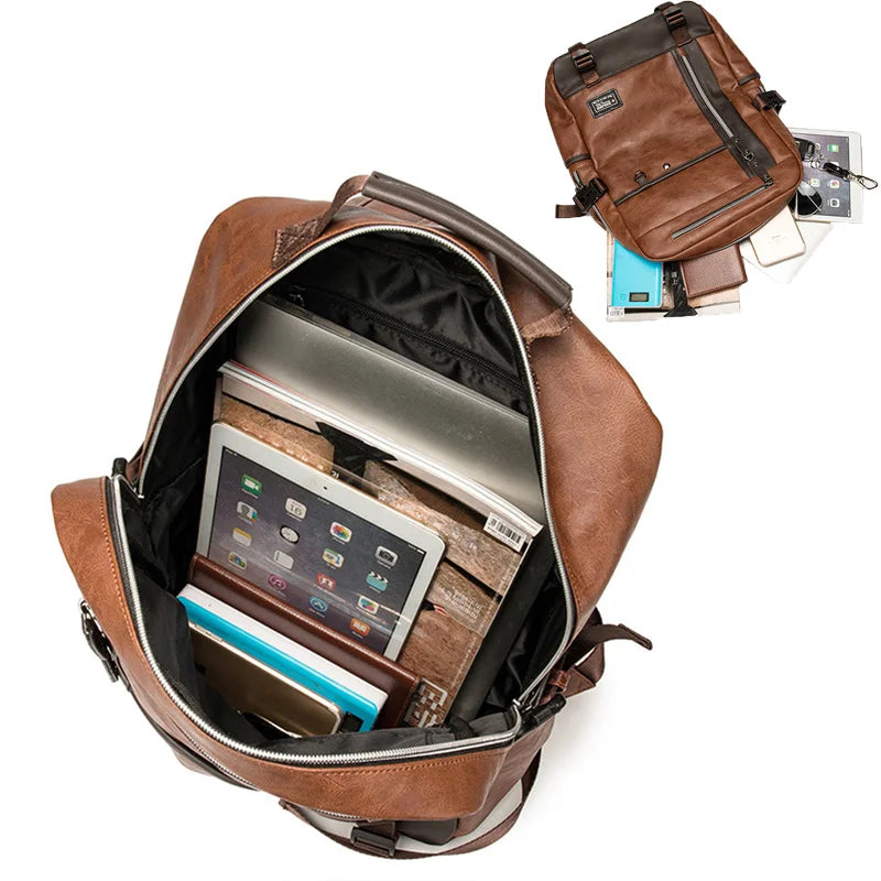 Mochila Multipla em Couro